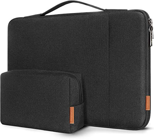 DOMISO Laptoptasche 15,6 Zoll Laptop Hülle Tasche Kompatibel mit 16 Zoll MacBook Pro M4/M3/M2/M1 Pro/Max A3403 A3186 A2991 A2780 A2485 A2141,Wasserabweisend Laptophülle mit Zubehör Tasche,Schwarz