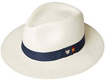 Sombrero Fabricado a Mano en España. Sombrero Hombre. Sombrero Mujer. Sombrero Bandera de España. (59, ala Media Crudo)