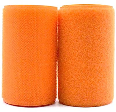 VELYTA Klettband zum nähen, Stoffverschluss, Befestigungsband zum Nähen, Basteln,Fixieren von Kissen,Kleidung,ohne Klebstoff,Klettband für fliegengitter-orange||10cm*1m