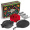 Uno Casa - Master Kit - Tortilla-Presse 20,3 cm mit Comal-Pfanne, 4 Taco-Haltern und Tortilla-Wärmer - Einzigartiges Geschenk für Freunde oder Familie