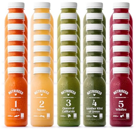 Nutriseed 7 Day Juice Cleanse (35 x 250ml) - Weight Management & Detox Cleanse Cold Pressed Juice, Healthy Diet, No Added Sugar or Preservatives, Vegan-Friendly, Dairy & Gluten-Free