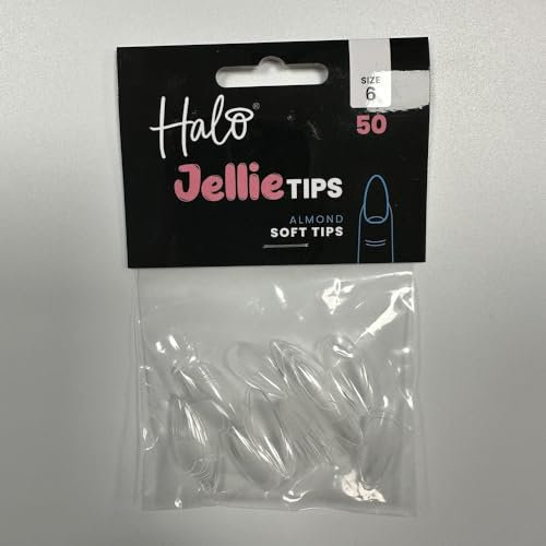 Halo Jellie Nail Tips Almond Size 6 (Pack of 50)