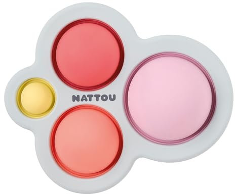 Nattou Pop-it Toy Silicone, 10 cm, Purple