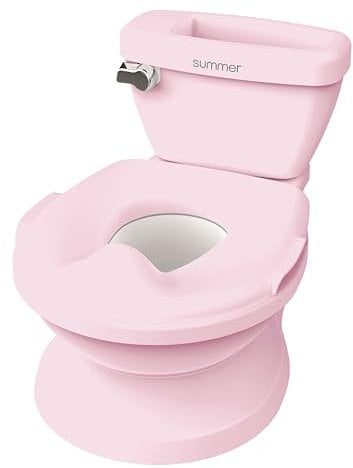 Ingenuity My Size Töpfchen, Realistisches 2-in-1 Kinder-Töpfchen mit Spülgeräusch, Abnehmbarem Toilettensitz, Leicht zu Reinigen, Mit Stauraum, Für das Töpfchentraining, Ab 18M bis 23Kg (Rosa)