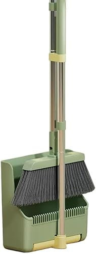 Besen for den Außenbereich, Besen und Kehrschaufel, Kehrschaufel und Bürstenset, Besen-Kehrschaufel-Set, Haushaltsbesen, Kehrmaschine, Schaufel-Set mit vertikalem Mülleimer for einfache Nutzung, Hochl