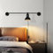 Homefire Wandleuchte innen Wandlampe Schwarz - E27 Vintage Metall Flurlampe Schwenkbar Design Treppenhauslampe Indirekt Wandbeleuchtung mit Schalter für Wohnzimmer Schlafzimmer Flur Treppenhaus Bett