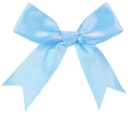 50 Stk 8.5x8.5cm Satinband Schleifen,Satin Band Deko Schleifen Fertigschleife Geschenkschleifen für DIY Handwerk Hochzeit Weihnachten Valentinstag Deko Karte Herstellung von Verzierungen,Hellblau