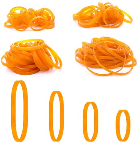 Elastic Bands Heavy Duty 100Pcs 2.5/4/5/7cmThick rubber bands Natural Strong Money Elastic Bands Wide Rubber Band Stationary Stretchable Bands for Home School Office Workshop Accessories,Yellow