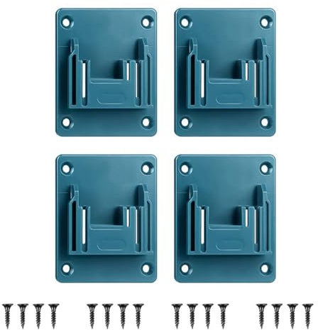 NUZAMAS 5 Stück Werkzeughalter Maschinenhalter Wandhalterung mit Schrauben für Kompatibel mit Makita 18V Maschine Elektrowerkzeughalter Bohrwerkzeuge Halter Maschinenhalter Werkstattaufbewahrung Blau