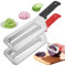 Cabbage Shredder 2 PCS Stainless Steel Blade Cabbage Slicer Shredder Skidproof Slicer Double-Layer Shredded for Vegetable and Fruit Black & Red