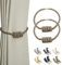 BEL AVENIR Magnetische Vorhang-Raffhalter, modern, gewebte Raffhalter mit exquisitem Knoten, Vorhanghalter für Heimdekoration (Flachs, 2 Stück)