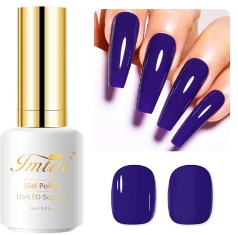 Imtiti Lila UV Nagellack, 15ML Dunkles Gel Nail Polish für Herbst Winter - DIY Nagel Kunst Starter, Maniküre Salon Gellack Kit