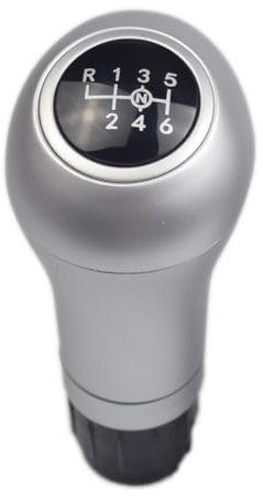 Yoegerery Pomo de la palanca de cambios manual de 6 velocidades con tapa guardapolvo para B-ENZ C/E/GLK W203 W204 C300 W207 W212 E260 (6 Velocidades-Upon)