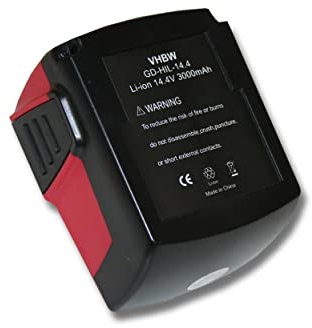 vhbw Akku kompatibel mit Hilti SIW 144-A CPC Impact Wrench Werkzeug (3000 mAh, Li-Ion, 14,4 V)
