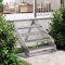 INLIFE Escalier en caillebotis 80x24x7 cm Acier galvanisé Maison,Jardin,Produits ménagers,Revêtements de marches Argent 4.57KG