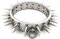 Edelstahl Metall Sex Halsreif/Halsband mit Dorn 2 Reihe Abnehmbare Spike 3 cm Höhe BDSM Bondage Halsfessel Sklaven Kragen Erotik Spiele Sexspielzeuge für Paare Männer Frauen,Silber,Frau