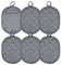 KYYGKY set da 6 pezzi Presine Cucina Grige Presine Guanti Forno Alta Temperatura Resistenti Al Calore 160℉ Guanti Da Forno Cucina Presine da Cucina Grigio per Cucinare Aiuto da Cucina 22 * 17CM
