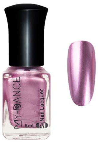 Metallischer Nagellack - 6ML Spiegelnagellack Effekt Nagellack - Metal Chrome Nagellack, Quick Dry High Gloss Nail Polish - Kein UV Nötig (001 Light Pink)