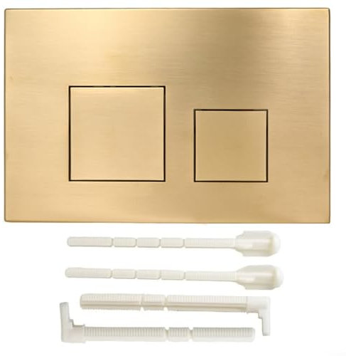 Toilet Flush Button Flush Plate for Geberit sigma series Chrome Plastic for Dual Flush(Brushed Gold) Replacement Button for Modern Bathroom Decor