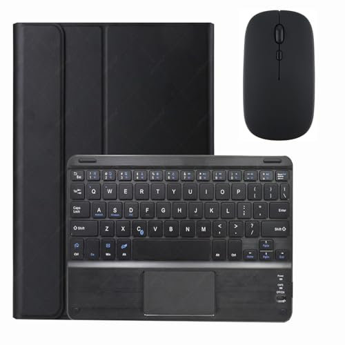 Funda con Teclado, Color Negro, Funda con Teclado para Samsung Galaxy Tab A 10.1 2016 (SM-T580/T585/T587), Funda Delgada con Soporte para S Pen y trackpad Integrado, Teclado Blueto
