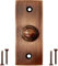 A29 Türklingelknopf aus Messing in Antik-Optik, Gusseisen, 10,2 x 3,8 cm, klassischer Vintage-Stil, Drucktaster, Türklingel aus Messing mit Aussparung, verdrahtet für Zweidraht-Glockenspiel