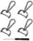 YELARXI Swivel Clasps Hook, 1 Inch ID Detachable Snap Hook W/Screw Bar D Ring Claw Clasp with Screwdriver Fit for Lanyard Bag Leather Craft Purse Hardware DIY Bag (4 Pack, Black)