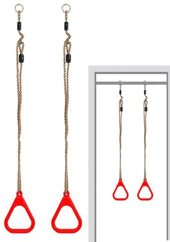 Knowlife Gymnastik Ringe | Krafttraining Zubehör Für Zuhause | Ganzkörper Klimmzugtrainingsringe | Für Teenager Kinder Jugendliche Outdoor Indoor Park Garten Schule Garage Spielzimmer Garage