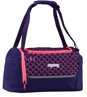 ergobag Sporttasche PerlentauchBär - Lila | 20 Liter Kindersporttasche mit Schuhfach, verschiedene Motive, ideal als Schwimmtasche für Jungen und Mädchen