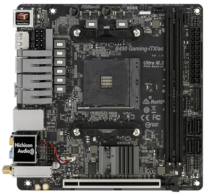 Placa Madre Placa Base Fit For ASROCK B450 Gaming-ITX/AC Mini-ITX for CPU AM4, Ryzen 5600X 3600 5600G 3300X DDR4 M.2 NVMe