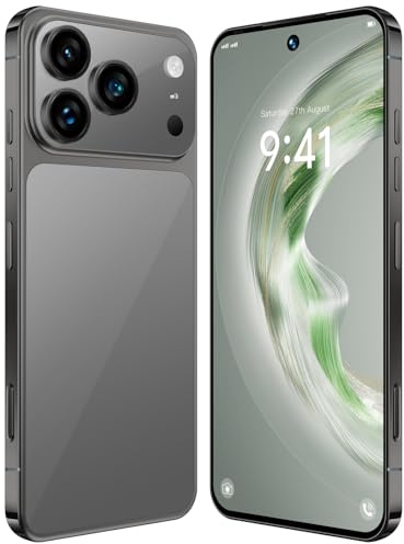 Smartphone I17 Pro Max Con Android 15, 16 GB RAM, 1 TB ROM, Batería De 8000mAh, Pantalla HD De 7,3, Procesador De 10 Núcleos, Doble SIM 5G, NFC, GPS Y Lector De Huellas Dactilares,Black-7.3 Inch