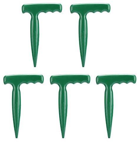 5 pz Trapano a terra in plastica manuale per giardino strumento di scavo per trapiantare piantine