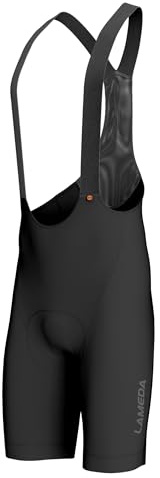 LAMEDA Herren Radhose Kurz mit Trägern Trägerhose Italienischem 3D Sitzpolster Atmungsaktive Schnelltrocknend Fahrradhose UPF Bib Shorts für Rennrad MTB