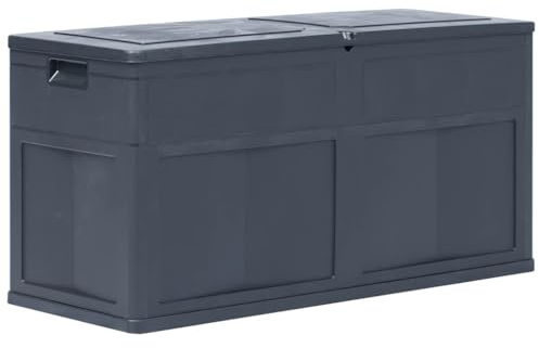 AJJHUUKI Garden Storage Box 320 L Black