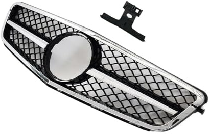 Para Mercedes Para Benz C W204 C43 2007-2014 Rejilla De Parachoques Delantero(Full Silver)