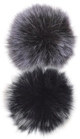 CVUTOVO 4pcs Furry Wind Muffs for Lavalier Microphones Mini Windproof Windscreen Covers Protective Mic Accessories for Outdoor Recording