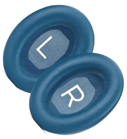 INF 2er-Set Indigo Ersatz-Ohrpolster, kompatibel mit Bose QC45 und kompatibel mit Bose QC35 QuietComfort 45 – Proteinleder & Memory-Schaum