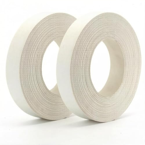 2 Pcs 19 mm White Worktop Edging Strip, Iron-On Edging Strip for Furniture