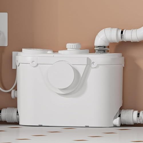 Broyeur sanitaire pompe de relevage – Moteur cuivre 7m, filtre anti-odeurs | Système Anti-Odeurs Intégré, Lames Acier Inox Anti-Colmatage – Pour WC, Douche, Lavabo, Sous-sol