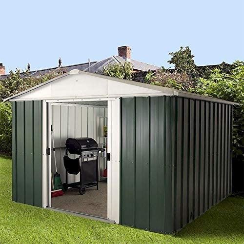 Yardmaster 10x10 Apex Metal Shed & Steel Floor Frame - Assembly Available