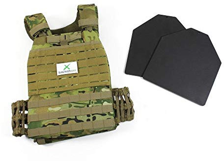 Slavikosway Calisthenics 9010030 Tarn Camo - Chaleco lastrado (9,1 kg, incluye botella de 2 L)