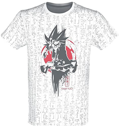 Yu-gi-o Shirt, avec Impression, TS054715YGO-M, Blanc, Medium