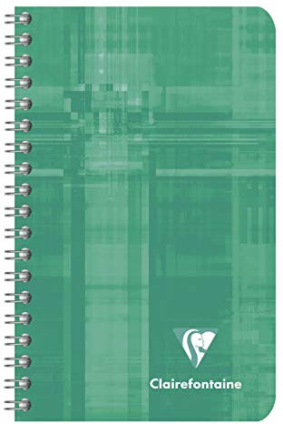 Clairefontaine 8580C - Packung mit 10 Notizbücher mit Spiralbindung, 7,5 x 12 cm, blanko, 90 g, 50 Blatt, farbig sortiert, 1 Pack