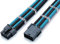 Shakmods 8 Pin ATX CPU Motherboard Sleeved Extension Cable 30cm + 2 Cable Combs (Light Blue & Black)