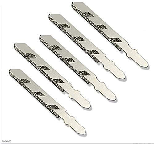 N / A 5pcs 76mm Jigsaw Blades Diamond Coated Jig Saw Blade Grit 50 T-shank For Granite Tile Cutting Power Tools Accessories
