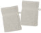Stof - Lot de 2 Gants de Toilette - Taille 15x21 cm - 100% Coton Bio - Couleur Lin - Modèle Lagune - Linge de Bain - Doux et de Bonne qualité - Certifié Oeko Tex