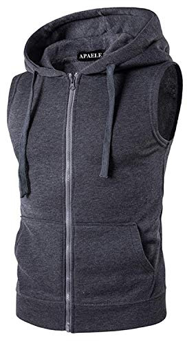 APAELEA Herren Tank Tops Ärmellose Hoodie Sommer Bodybuilding Fitness Muskelshirt Sportweste