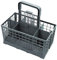 EuroStore07® CESTELLO PORTA POSATE LAVASTOVIGLIE COMPATIBILE CON Bos-ch, Hotpoi- nt, Sieme-ns, Sm-eg, Grigio, 24 x 13.5 x 12.5 cm