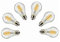 ANTYX 3v LED Bulb E26/E27 A19 A60 Low Voltage (DC 3V) Replacement Bulbs with E26/E27 Base for Outdoor Solar String Lights 6 Pack