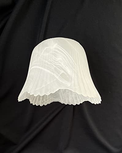 LDC Beta Art Deco Abat-jour de rechange en verre albâtre Blanc