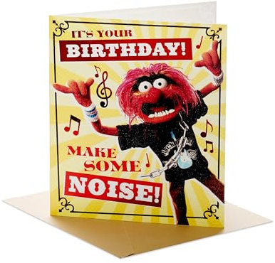 UK Greetings Disney The Muppets Geburtstagskarte für Ihn/Freund | Happy Birthday Geschenke | Ihn | Jungen Männer | Tier-Design | Mit Umschlag | 165 x 190 mm